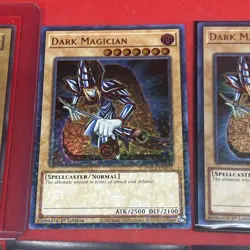 14 Yugioh Cards: Blue Eyes White Monster, Dark Magician, Red Rising Dragon - Image 3