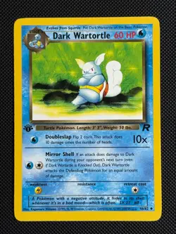 1# Pokemon Cards Dark Wartortle 46/82 1ST EDITION Team Rocket Uncommon - Image 1