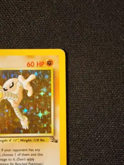 Pokemon TCG Hitmonlee 1st Edition - LP - Holo Rare Card Fossil Set, #7/62 - Image 4