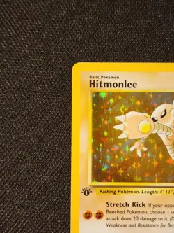 Pokemon TCG Hitmonlee 1st Edition - LP - Holo Rare Card Fossil Set, #7/62 - Image 5