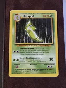 Metapod 54/102 Base Set - Common Pokemon Card - NM/Mint - Spanish ESP - Image 1