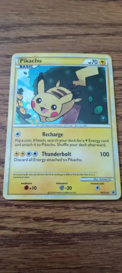2010 Pokemon Card- Pikachu #HGSS03 Black Star Promo Holo *LP-NM*🔥 - Image 1