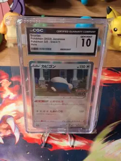 Pokemon Go Snorlax Holo Card 056/071 Cgc 10 Japanese - Image 1
