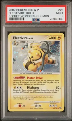 Pokemon Card Electivire 25/132 Holo Foil Secret Wonders Cosmos PSA 9 MINT - Image 1