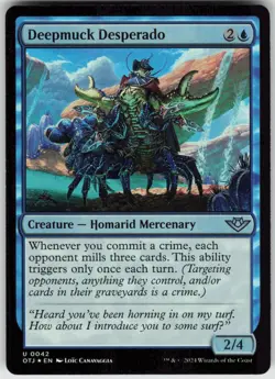 MTG Deepmuck Desperado 42 Outlaws of Thunder Junction U Foil NM - Image 1