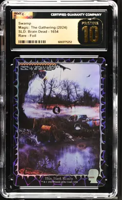 SWAMP Secret Lair Foil Brain Dead CGC 10 Pristine MTG [Nostalgium] - Image 1