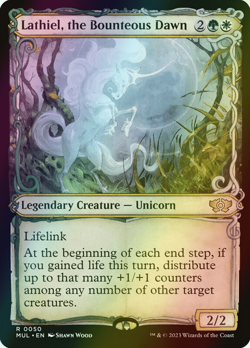 MTG Lathiel, the Bounteous Dawn Showcase Foil ** Multiverse Legends ** English - Image 1