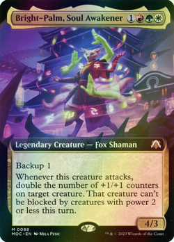 MTG Bright-Palm, Soul Awakener Extended Art Foil ** MOM Commander ** English - Image 1