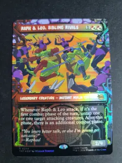 Raph & Mikey, Troublemakers (Showcase Foil) Rare MTG Ninja Turtles - Image 1