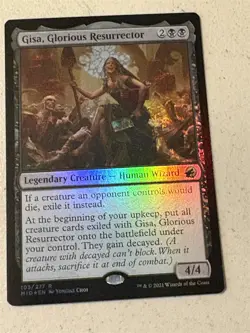 mtg foil Gisa Glorious Resurrector, Midnight Hunt human wizard, unplayed - Image 1