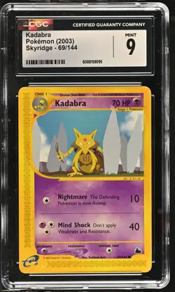 CGC 9 MINT Kadabra 2003 Skyridge 69/144 Pokemon Card - Image 1