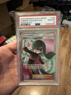Pokemon Sabrina's Suggestion Team Up Full Art #181/181 PSA 10 Gem Mint - Image 1