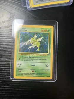 Pokemon TCG Scyther Holo Rare Jungle Card 10/64 MP Condition No Symbol Error - Image 1