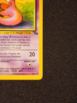 Pokemon TCG Slowbro 1st Edition - Fossil Set Uncommon Card 43/62 Vintage WOTC - Image 3