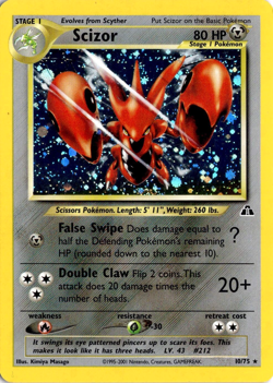 Scizor 10/75 Pokemon Neo Discovery Holo Rare LP - Image 1