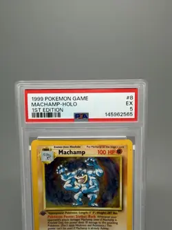 Machamp 1999 Pokemon English Base Set 1st Edition Holo 8/102 PSA 5 - Image 2