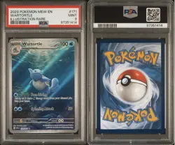 2023 Pokemon TCG Mew En Wartortle 171/165 Illustration Rare PSA MINT 9 - Image 3