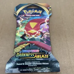 Pokemon Sword & Shield Darkness Ablaze Booster Sleeves - SWSH038 820650807121 - Image 1