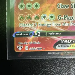 Pokemon Charizard VMax 20/189 Darkness A blaze ￼ - Image 3