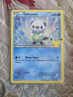Oshawott 21/25 Mcdonald's 25th Anniversary Promo 2021 Holo Pokemon TCG NM+ - Image 1