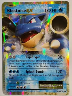 Pokemon TCG XY Evolutions Blastoise EX 21/108 Rare Full Art Holo 180HP - Image 2