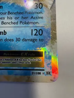 Pokemon TCG XY Evolutions Blastoise EX 21/108 Rare Full Art Holo 180HP - Image 5
