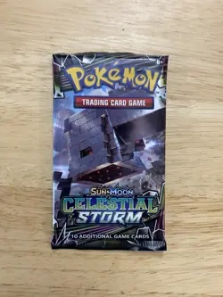 Pokemon TCG Sun & Moon Celestial Storm Sealed Booster Pack - Image 1