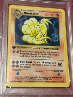 1999 POKEMON BASE SET 1ST EDITION #12 NINETALES-HOLO PSA 6 - Image 2