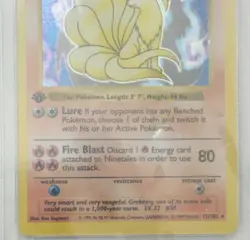 1999 POKEMON BASE SET 1ST EDITION #12 NINETALES-HOLO PSA 6 - Image 5