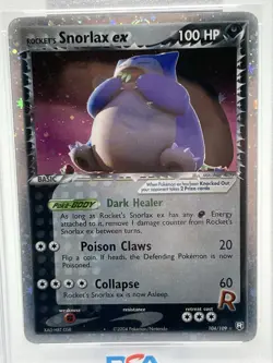Rocket's Snorlax Ex #104 PSA 6 Pokemon Team Rocket Returns EX-MT English - Image 2