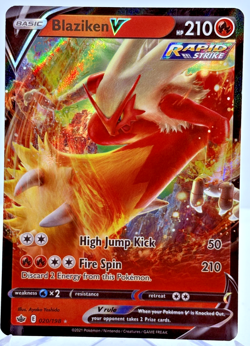 Pokemon TCG Chilling Reign BLAZIKEN V 20/198 Holo Rare - NEAR MINT - Image 1