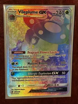 Pokemon TCG - Vileplume GX 250/236 Secret Rare Full Art Holo - Cosmic Eclipse - Image 1