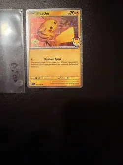 Pokemon Day 2026 Stamped Promo Pikachu 051/162 Cosmos Holo NM - Image 1