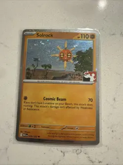 Pokemon TCG Solrock Cosmos Holo Prize Pack Series 8 MEG 075/132 NM - Stamped - Image 1