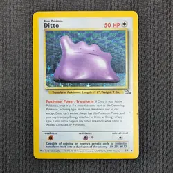 Pokemon TCG Ditto Fossil 3/62 Holo 1999-2000 Wizards Base Set - Image 1