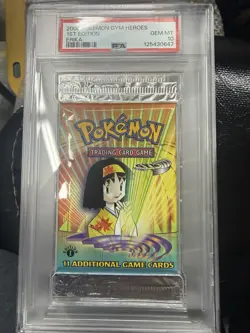 Pokemon Gym Heroes 1st Edition PSA Graded 10 9 sequential Art set - Image 3