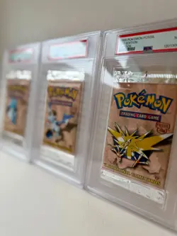 1999 Pokemon Fossil – 1st Edition – PSA 9 GRADED ART SET - 3 Packs - Image 2