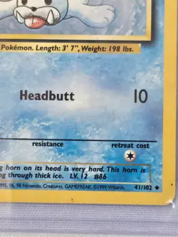 Pokemon TCG - Seel - Base Set Shadowless 1999 WOTC NM - Image 3