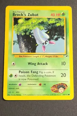 Pokemon 2000 Gym Heroes Brock's Zubat #74/132 - Image 1