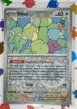 POKEMON DITTO REVERSE FOIL 132/165 SET 151 ITALIANO MINT NUOVO! - Image 1