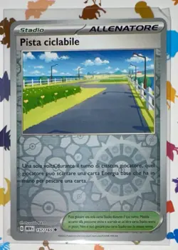 POKEMON PISTA CICLABILE REVERSE FOIL 157/165 SET 151 ITALIANO MINT NUOVO! - Image 1
