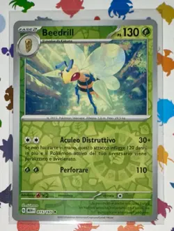 POKEMON BEEDRILL REVERSE FOIL 015/165 SET 151 ITALIANO MINT NUOVO! - Image 1