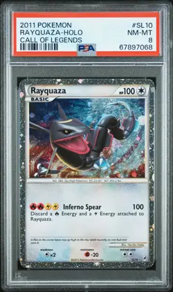 2011 POKEMON CALL OF LEGENDS #SL10 RAYQUAZA-HOLO PSA 8 - Image 1