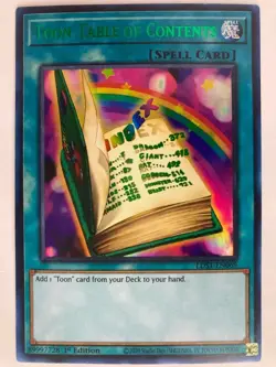 Toon Table of Contents (Green) - LDS1-EN069 - Ultra Rare - Image 1