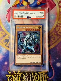 Blue-Eyes White Dragon *PSA MINT 9* CT14-EN002 * Secret Rare *2017* Yugioh - Image 1