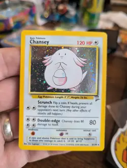 Chansey 3/130 Base Set 2 Holo Rare Pokemon Card WOTC NM - Image 1