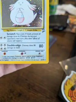 Chansey 3/130 Base Set 2 Holo Rare Pokemon Card WOTC NM - Image 3