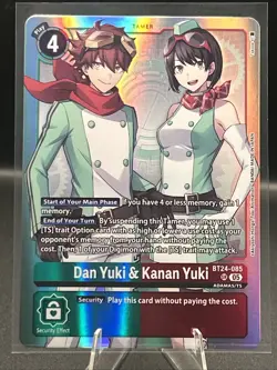 BT24-085 Dan Yuki & Kanan Yuki Digimon Time Stranger Card Game SR - Image 1