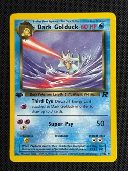 1# Pokemon Cards Dark Golduck 37/82 1ST EDITION Team Rocket Uncommon - Image 1