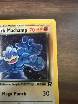 DARK MACHAMP Pokemon Card - 1st Edition - Team Rocket - 10/82 - Near Mint/NM - Image 3